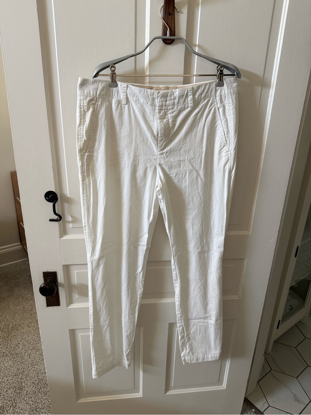 Vince White Slim Straight Chino Pants